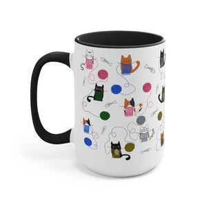 Two-Tone Coffee Mugs, 15oz