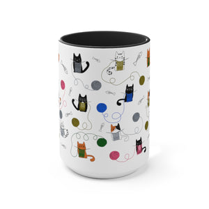 Two-Tone Coffee Mugs, 15oz