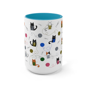 Two-Tone Coffee Mugs, 15oz