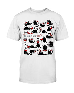 Cat Drink Wine T-Shirt