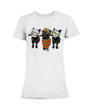 Load image into Gallery viewer, Funny Cat Shirt Parody Horror Movies