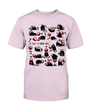 Load image into Gallery viewer, Cat Drink Wine T-Shirt