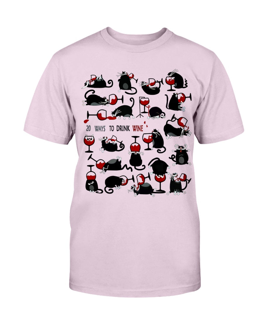 Cat Drink Wine T-Shirt